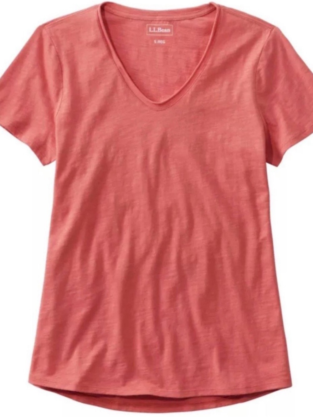 LL Bean 3X Plus 100% SUPIMA® COTTON
Coral V-Neck Tee Organic NWT